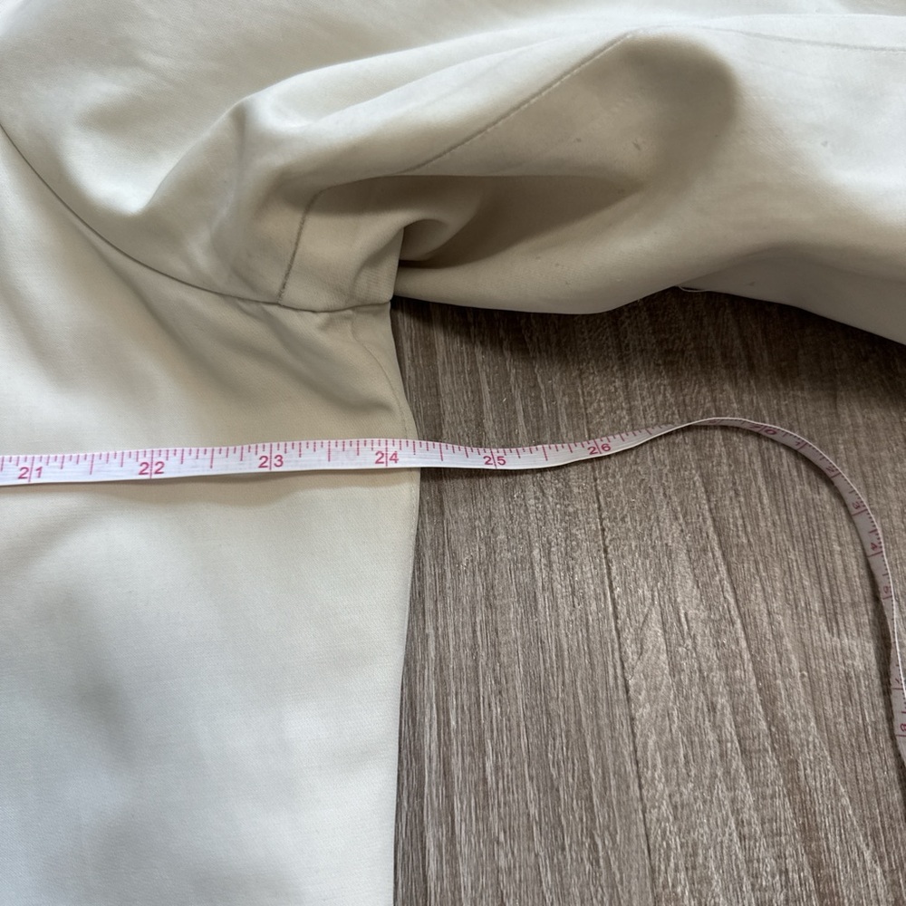 Jones New York 90s Cream Trench Coat Button Up Cotton Blend With Lining Size M - Picture 12 of 16